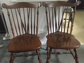 pair windsor style chairs