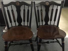 pair "Hitchcock" style chairs