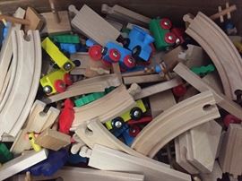 wooden train set
