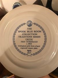 Decorative plate set porecelin  english  back