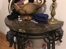 Entryway table detail