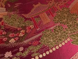 Silk table cloth detail