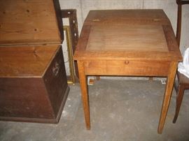 Slant front vintage desk