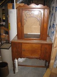 Vintage stepback china cabinet