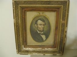President Lincoln in vintage frame