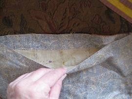 Back side of 1896 pillow case