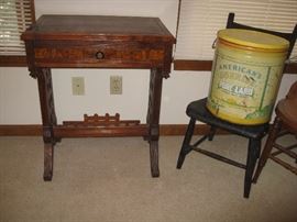 Victorian small side table with drawer