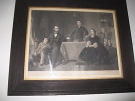 Picture of President Lincoln's family and original frame