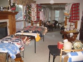 Full room of quilts