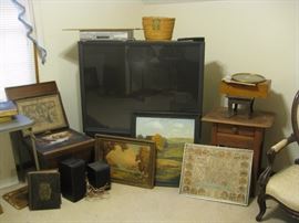 Wood commode, wood side table, etc