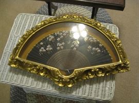 Ornate fan and frame