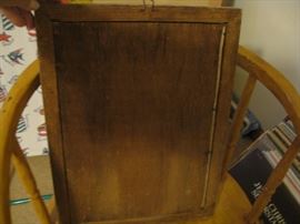 Wood back of little girl picture