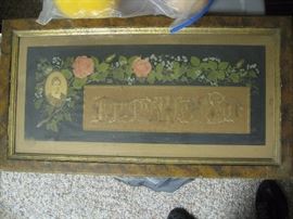 Embroidered picture with ladies picture