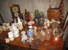 Carnival glass, etc