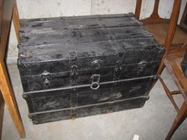 Black wood trunk