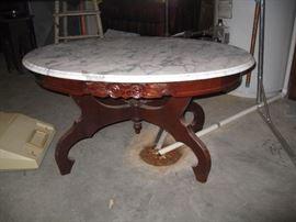 Newer marble top Victorian table