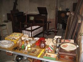 Misc furniture and items in basement