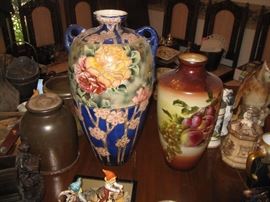 Front of gorgeous vases, crocks etc