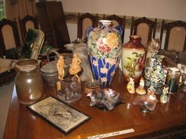 Crocks, vases, carnival ware