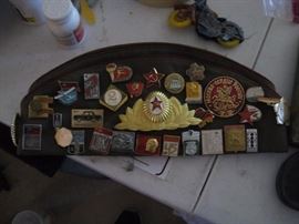 Medals on service cap