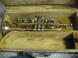 Trumpet and case