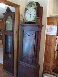Mahogany Victorian base with clock face