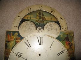 Top of clock face for Victorian grandfather clock
