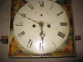 Victorian grandfather clock face