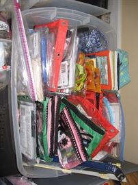 Many packets of supplies