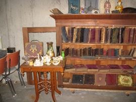 Victorian side table------Numerous Victorian photo albums---so much history here!