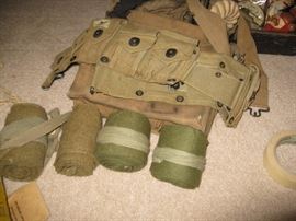 Wool wraps, gun belt