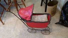 Antique baby doll carriage/stroller