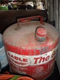Vintage-Eagle-Gas-Gasoline-Can-5-Gallon-Model-SP-5-Galvanized-Metal-AG-USA-made
 