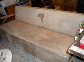 Wagon Wheel Style Vintage Cowboy Furniture Sofa, Chair and 3 Tables Set 1950's....Similar listed on ebay for $1200.00