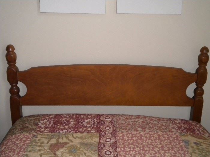 Twin headboard, twin mattress and box springs