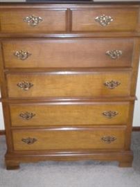 Bassett Furniture dresser with  mirror and chest of drawers
