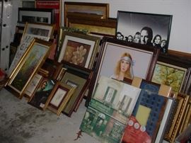 This is just a SMALL part of the artwork at this sale....originals, oils, watercolors, prints, tapestries, and so much more