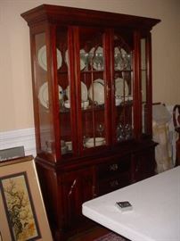 beautiful dining room china cabinet...full of fine china