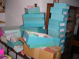 So many older Madame Alexander dolls, mint in the box