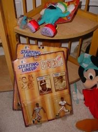 lots of sports figures, photos, and other