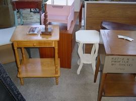 Just some of the MANY small tables, antique to mid crentury