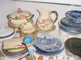 some of the many dishes, china, plates, sports items...