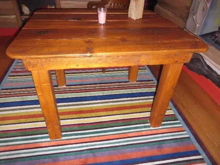 WOODEN RUSTIC TABLE
(Rug not for sale)