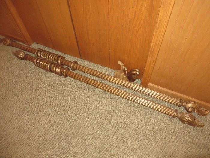 WOOD DECORATIVE CURTAIN RODS WITH BRACKETS
***ALSO ADDITIONAL SELECTION OF METAL CURTAIN RODS***
