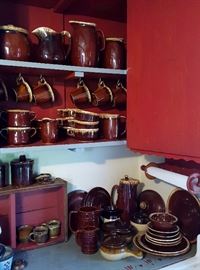 Brown Drip pottery includes Hull and McCoy