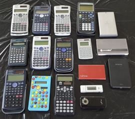 DCK039 Large Calculator, Powerbank, Hard Drive Lot - TI, Casio & More #2