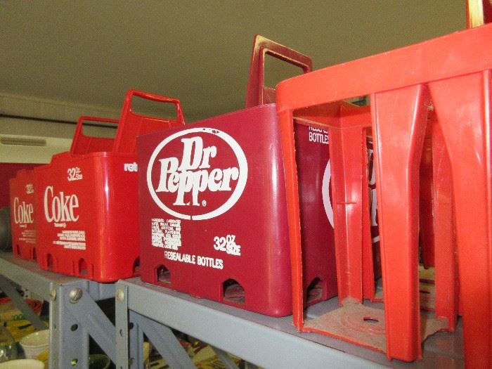 Dr. Pepper & Coca-Cola plastic 2 liter carriers