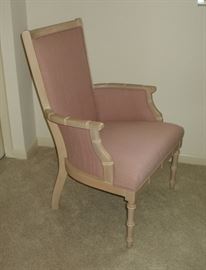 $50                                                                                     Pink Accent Chair: 38" H X 25" W X 31" D (seat itself is approximately 19" Deep)