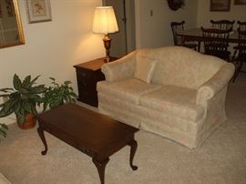 Pennsylvania House Coffee Table with drawer, Side File Cabinet with top drawer.
