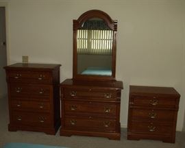 $500                                                                      
Bedroom Set: Lexington Furniture Industries "Recollections" Group Clear Brown Oak              
Includes: Dresser Base & Vertical Mirror; Chest; Tall Bachelor Chest.